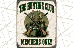 Vintage Man Cave Funny Clipart, Beer Png, Hunting, Bar Sign Product Image 2