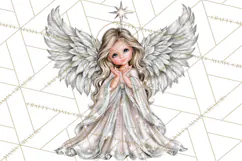 Christian Christmas Angel Clipart PNG Product Image 2