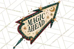 Vintage Halloween Signs PNG, Vintage Halloween Magic Clipart Product Image 2