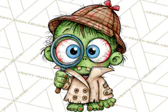 Zombie Hollow Cute Zombie Halloween Clipart PNG Product Image 2