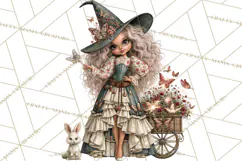 Enchanted Witch Market PNG Watercolor Clipart Product Image 5