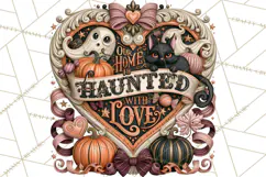 Retro Halloween Sign Clipart PNG Product Image 2