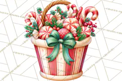 Candy Cane Lane Vintage Christmas Accents Clipart Product Image 2