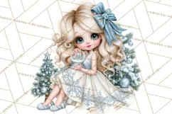 Whimsical Christmas Girls PNG Clipart, Holiday Characters Product Image 2