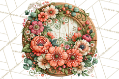 Inspirational Round Floral Door Sign PNG Designs Product Image 2