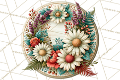 Inspirational Round Floral Door Sign PNG Designs Product Image 5