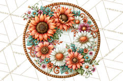 Inspirational Round Floral Door Sign PNG Designs Product Image 2