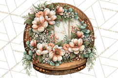 Inspirational Round Floral Door Sign PNG Designs Product Image 3