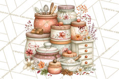 Cottage Pantry Farmhouse Kitchen Clipart PNG Product Image 2