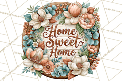 Inspirational Round Floral Door Sign PNG Designs Product Image 4