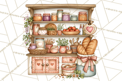 Cottage Pantry Farmhouse Kitchen Clipart PNG Product Image 3