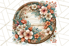 Inspirational Round Floral Door Sign PNG Designs Product Image 5