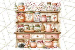 Cottage Pantry Farmhouse Kitchen Clipart PNG Product Image 2