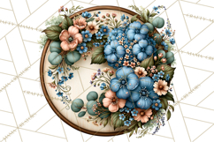 Inspirational Round Floral Door Sign PNG Designs Product Image 2