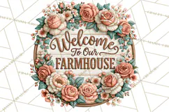 Inspirational Round Floral Door Sign PNG Designs Product Image 4
