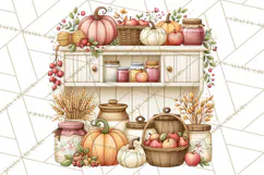 Cottage Pantry Farmhouse Kitchen Clipart PNG Product Image 2
