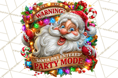 Naughty Santa Christmas Clipart PNG Product Image 3