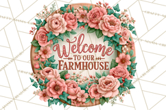Inspirational Round Floral Door Sign PNG Designs Product Image 5