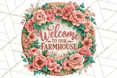 Inspirational Round Floral Door Sign PNG Designs Product Image 5
