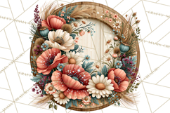 Inspirational Round Floral Door Sign PNG Designs Product Image 2