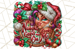 Naughty Santa Christmas Clipart PNG Product Image 2