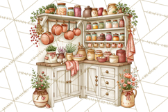 Cottage Pantry Farmhouse Kitchen Clipart PNG Product Image 2