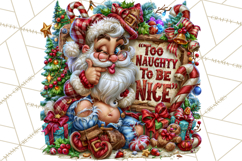 Naughty Santa Christmas Clipart PNG Product Image 3