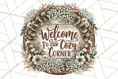 Inspirational Round Floral Door Sign PNG Designs Product Image 4