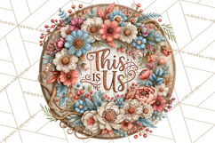 Inspirational Round Floral Door Sign PNG Designs Product Image 5