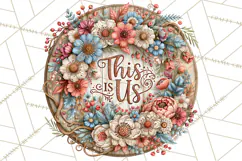 Inspirational Round Floral Door Sign PNG Designs Product Image 5