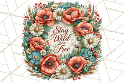 Inspirational Round Floral Door Sign PNG Designs Product Image 2
