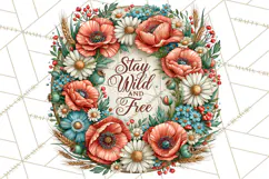 Inspirational Round Floral Door Sign PNG Designs Product Image 2