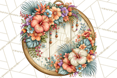 Inspirational Round Floral Door Sign PNG Designs Product Image 5