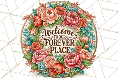Inspirational Round Floral Door Sign PNG Designs Product Image 5