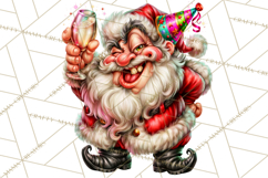 Naughty Santa Christmas Clipart PNG Product Image 2