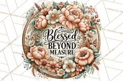 Inspirational Round Floral Door Sign PNG Designs Product Image 3