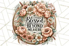 Inspirational Round Floral Door Sign PNG Designs Product Image 3