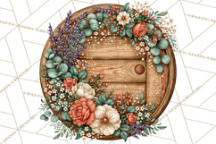Inspirational Round Floral Door Sign PNG Designs Product Image 4