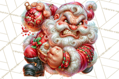 Naughty Santa Christmas Clipart PNG Product Image 3