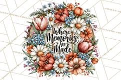 Inspirational Round Floral Door Sign PNG Designs Product Image 5