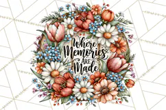 Inspirational Round Floral Door Sign PNG Designs Product Image 5