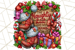 Naughty Santa Christmas Clipart PNG Product Image 5