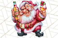 Naughty Santa Christmas Clipart PNG Product Image 5