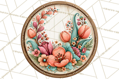 Inspirational Round Floral Door Sign PNG Designs Product Image 5