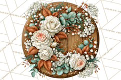 Inspirational Round Floral Door Sign PNG Designs Product Image 4