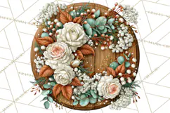 Inspirational Round Floral Door Sign PNG Designs Product Image 4