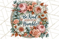 Inspirational Round Floral Door Sign PNG Designs Product Image 5