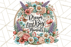 Inspirational Round Floral Door Sign PNG Designs Product Image 4