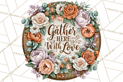 Inspirational Round Floral Door Sign PNG Designs Product Image 3