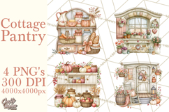 Cottage Pantry Farmhouse Kitchen Clipart PNG Product Image 1